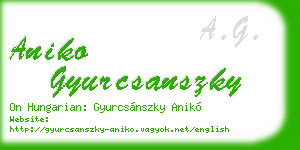 aniko gyurcsanszky business card