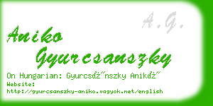 aniko gyurcsanszky business card